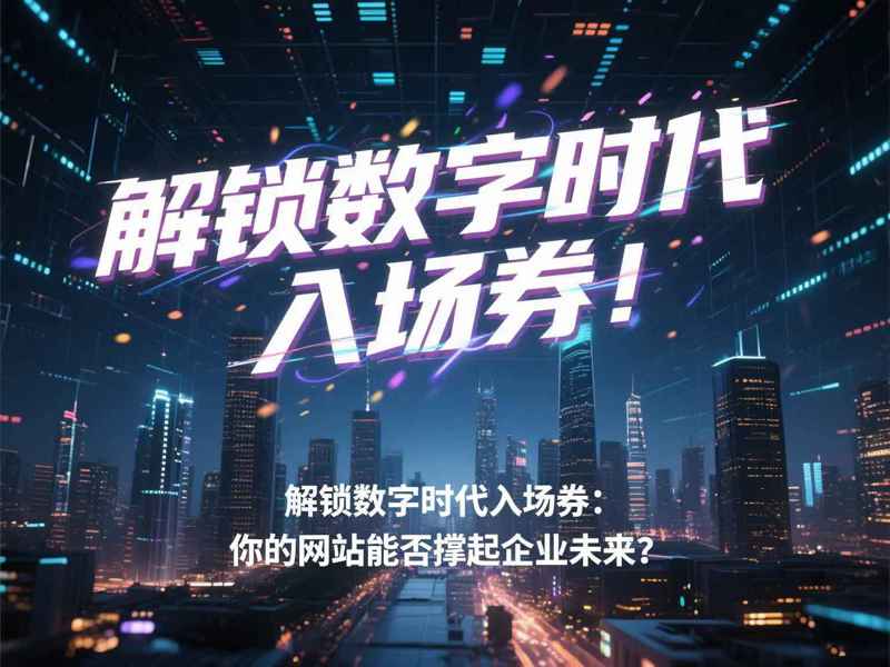 解锁数字时代入场券：你的网站能否撑起企业未来？